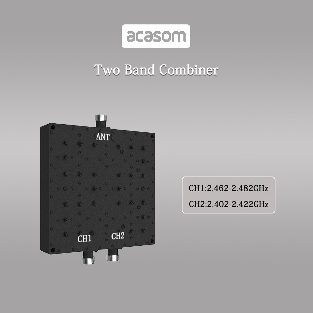 ACASOM二路合路器低插损宽频2.462G-2.482/2.402-2.422二路合路器